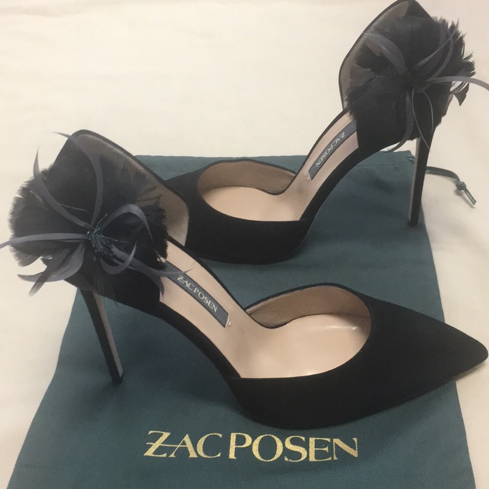 Gorgeous Zac Posen Paolet Suede D'Orsay Pump
